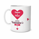 Tazza Personalizzata con Nomi Happy Valentine's Day Tazze Personalizzate