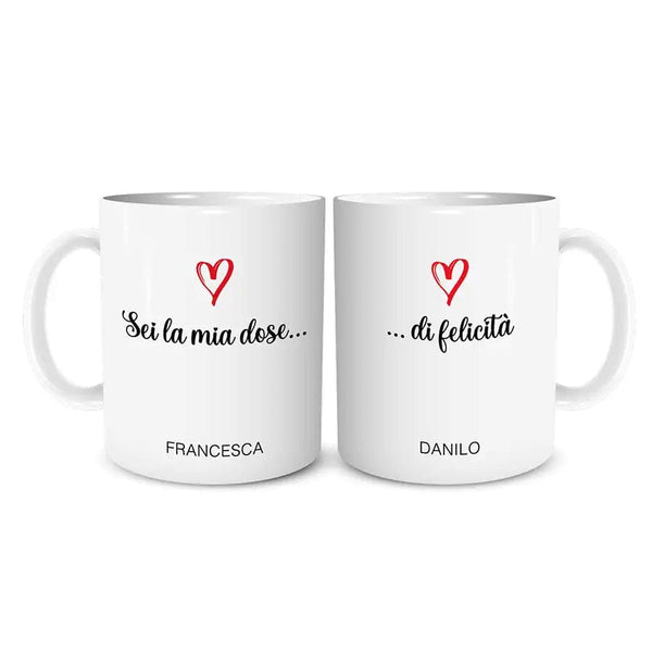 Tazza di coppia con nomi – Lol T-shirt