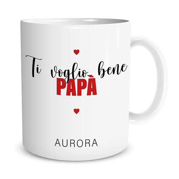 Tazza ti voglio bene papa con nome personalizzato – Lol T-shirt