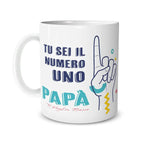 Tazza Tu Sei Il Numero Uno Papà Personalizzata con Nome Tazze Personalizzate