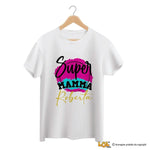 Maglietta Donna Super Mamma con Nome-T-shirt-Lol T-shirt