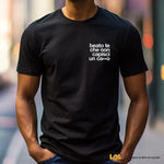 Maglietta Uomo con Frase Ironica "Beato te che non capisci un ca**o