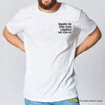 Maglietta Uomo con Frase Ironica "Beato te che non capisci un ca**o-T-shirt-Lol T-shirt