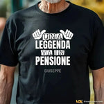 Maglietta Uomo Divertente Pensione "Una Leggenda va in Pensione" - Personalizzabile con Nome-T-shirt-Lol T-shirt