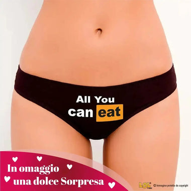 Mutande Sexy Slip Tanga Donna - All you can eat-Slip Donna-Lol T-shirt