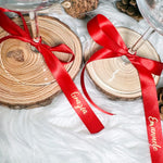 Nastro Segnaposto Personalizzato con Nome in Raso – Fiocco per Bicchieri o Regali