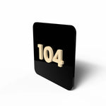 Numeri Camera Hotel/Albergo Plexiglass e Legno (mod. Bovi)