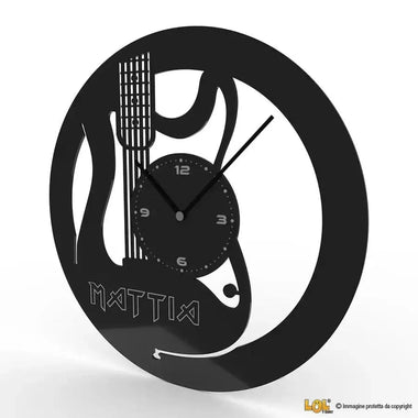 Orologio da muro Rock con nome personalizzato-Orologio-Lol T-shirt
