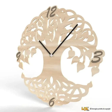 Orologio da Parete Albero della Vita in Legno di Betulla-Orologio-Lol T-shirt
