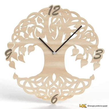 Orologio da Parete Albero della Vita in Legno di Betulla-Orologio-Lol T-shirt