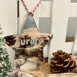 Pallina di Natale a forma di stella in Plexiglass con personalizzabile con nome-Decorazioni natalizie-Lol T-shirt