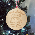 Pallina di Natale Auguri ai Nonni in Legno – Idea Regalo per i Nonni, Festa dei Nonni, Natale-Decorazioni natalizie-Lol T-shirt