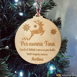Pallina di Natale Auguri Nonni con dedica – Idea Regalo per i Nonni, Festa dei Nonni, Natale-Decorazioni natalizie-Lol T-shirt