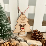 Pallina di Natale Decorazione di Legno a forma di Alberello con nome personalizzato-Decorazioni natalizie-Lol T-shirt