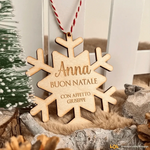 Pallina di Natale in Legno con nome e frase personalizzabile-Decorazioni natalizie-Lol T-shirt