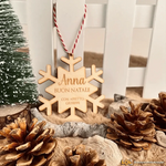 Pallina di Natale in Legno con nome e frase personalizzabile-Decorazioni natalizie-Lol T-shirt