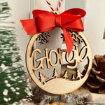 Pallina di Natale in legno con nome personalizzabile-Decorazioni natalizie-Lol T-shirt