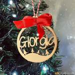 Pallina di Natale in legno con nome personalizzabile-Decorazioni natalizie-Lol T-shirt