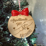 Pallina di Natale in legno Personalizzata con Nome Aspettando Te-Decorazioni natalizie-Lol T-shirt