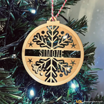 Pallina di Natale in Legno Personalizzata con nome-Decorazioni natalizie-Lol T-shirt