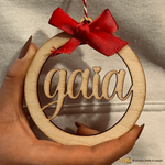 Pallina di Natale in legno Personalizzata con Nome-Decorazioni natalizie-Lol T-shirt
