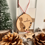 Pallina di Natale in legno Personalizzata con Ti Aspettiamo-Decorazioni natalizie-Lol T-shirt