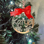 Pallina di Natale in Plexiglass con personalizzabile con nome-Decorazioni natalizie-Lol T-shirt