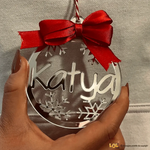 Pallina di Natale in Plexiglass con personalizzabile con nome-Decorazioni natalizie-Lol T-shirt