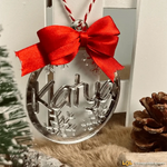 Pallina di Natale in Plexiglass con personalizzabile con nome-Decorazioni natalizie-Lol T-shirt