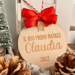 Pallina di Natale personalizzabile con nome e anno "Il mio primo Natale" - Stellina in Plexiglass-Decorazioni natalizie-Lol T-shirt