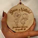 Pallina di Natale Sorellina ti sto aspettando-Decorazioni natalizie-Lol T-shirt
