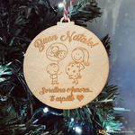 Pallina di Natale Sorellina ti sto aspettando-Decorazioni natalizie-Lol T-shirt