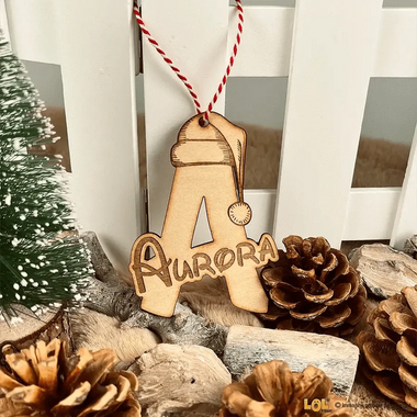 Pallina Natale Lettera con nome Decorazione di Natale-Decorazioni natalizie-Lol T-shirt