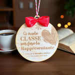 Pallina di Natale per Rappresentante di Classe Personalizzata con Anno Scolastico