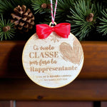 Pallina di Natale per Rappresentante di Classe Personalizzata con Anno Scolastico