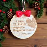 Pallina di Natale per Rappresentante di Classe Personalizzata con Anno Scolastico