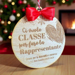 Pallina di Natale per Rappresentante di Classe Personalizzata con Anno Scolastico