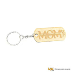 Portachiavi in Legno per Mamma con Scritta MOM e Nomi Figli - Personalizzato-Portachiavi-Lol T-shirt