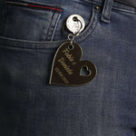 Portachiavi in Plexiglass a forma di cuore con incisione-Portachiavi-Lol T-shirt