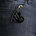Portachiavi in Plexiglass a forma di cuore con incisione-Portachiavi-Lol T-shirt