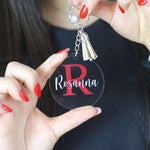 Portachiavi in Plexiglass con Nome e Lettera Colorata-Portachiavi-Lol T-shirt