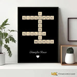 Poster Personalizzato in stile Scarabeo-Cornice-Lol T-shirt