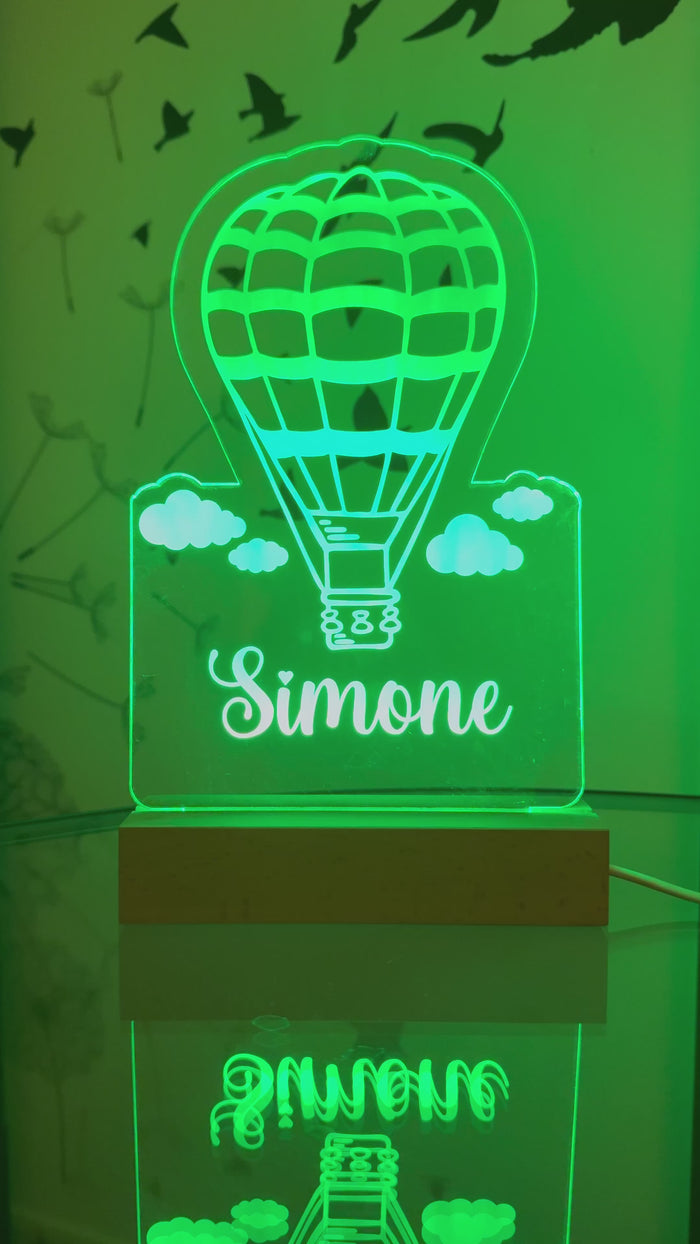 LASERO' Lampada Personalizzata Con Nome - Regalo Nascita Bimba