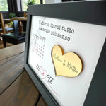 Quadretto Io e Te con Data, nomi e dedica personalizzata - Idea regalo per San Valentino o Anniversario-Quadro-Lol T-shirt