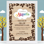 Quadro Attestato Miglior Rappresentante di Classe con Nome Stampato, Cornice Bianca 21x30 cm-Quadro-Lol T-shirt
