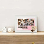 Quadro Bianco Mamma Personalizzato con nomi e 8 Foto e Cuore in Legno-Quadro-Lol T-shirt