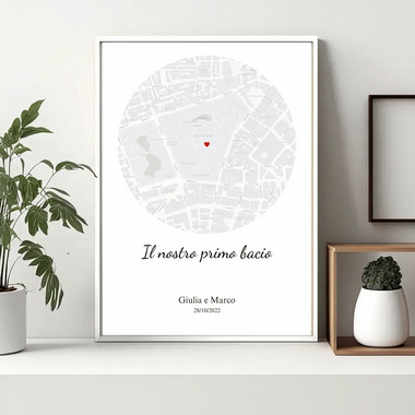 Quadro con Mappa Amore-Quadro-Lol T-shirt