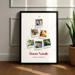 Quadro di Natale Personalizzato con Foto Polaroid a Forma di Albero e Cognome Famiglia-Quadro-Lol T-shirt