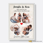 Quadro Famiglia Personalizzato con Dedica, Nomi e Foto a forma di Cuoricini-Quadro-Lol T-shirt