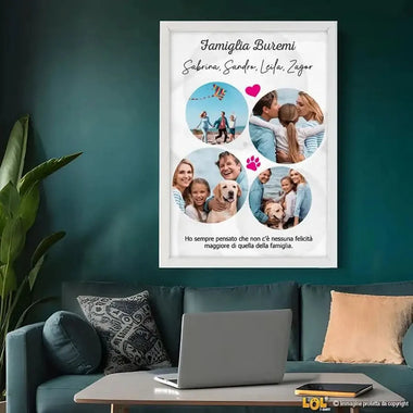 Quadro Famiglia Personalizzato con Dedica, Nomi e Foto-Quadro-Lol T-shirt